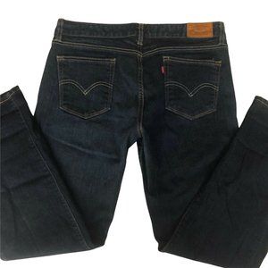 Levi's 552 Mid-Rise Straight Dark Wash Denim Jeans Stretch 33"x30"  Women's 16M